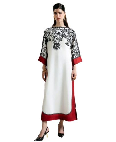 Elegant Red Kaftan – Timeless Comfort & Glamour